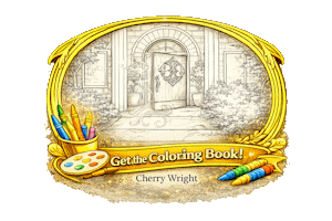 free kids coloring page magical library door